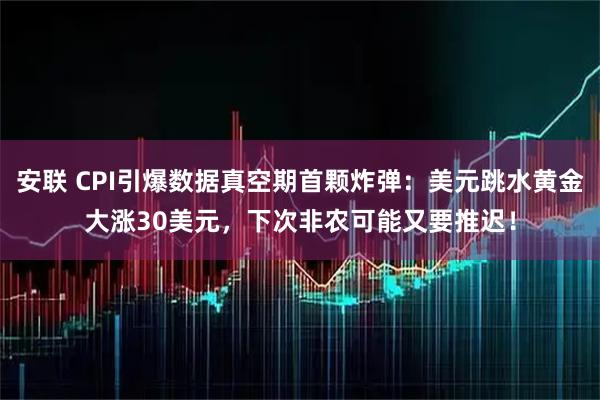 安联 CPI引爆数据真空期首颗炸弹：美元跳水黄金大涨30美元，下次非农可能又要推迟！