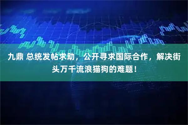 九鼎 总统发帖求助，公开寻求国际合作，解决街头万千流浪猫狗的难题！